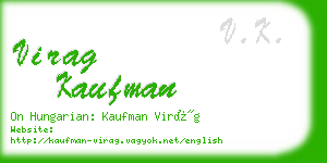 virag kaufman business card